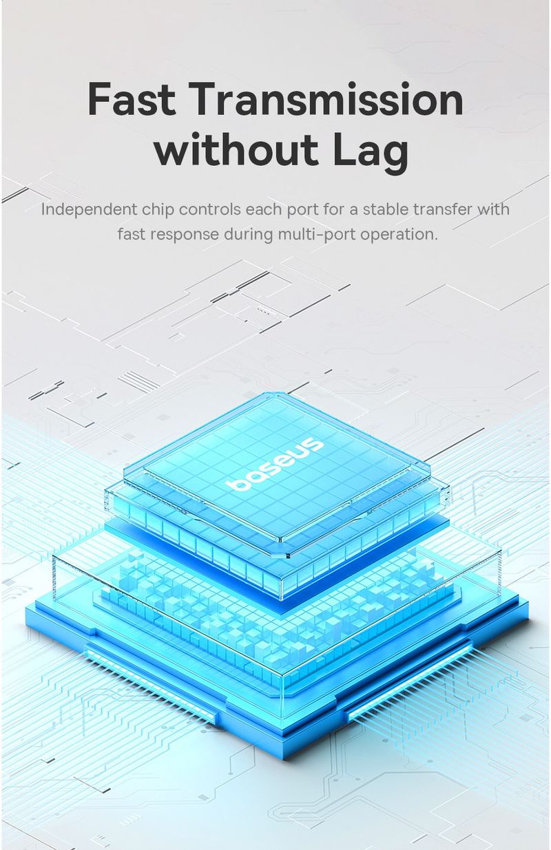 Baseus Hub USB 3.0 ABS a 4 porte per laptop, adattatore multi splitter per PC laptop Xiaomi Lenovo, accessori per computer_voghion.com