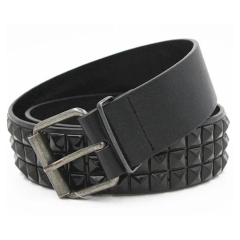 HOT Black Fashion Rhinestone Rivet Men&Women's Studded Belt Punk With Pin Buckle Free Shipping_voghion.com