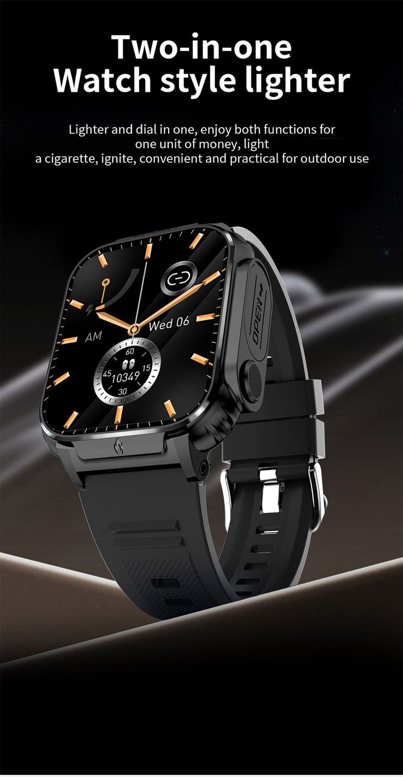 P60 Bluetooth Smartwatch met bloedzuurstof- en bloeddrukmeting, multisporttracking, HD-touchscreen, compatibel met iOS en Android_voghion.com