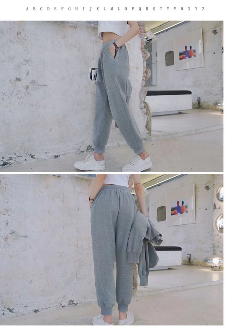 Gray Hooded Sweatshirt Two-Piece Set For Women 2025 Spring And Autumn New Casual Lazy Style High-End Youthful Sports_voghion.com