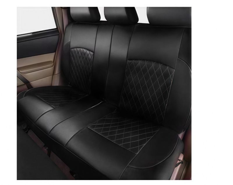Enhanced 9PCS Universal Waterproof Car Seat Covers Full Set Front Back Protectors Quilted PU Leather With Hooks For All_voghion.com