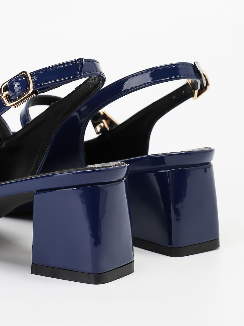 Lijn met puntige hoge hakken chunky heel pumps Mary Jane knot hoofd terug lege sandalen_voghion.com