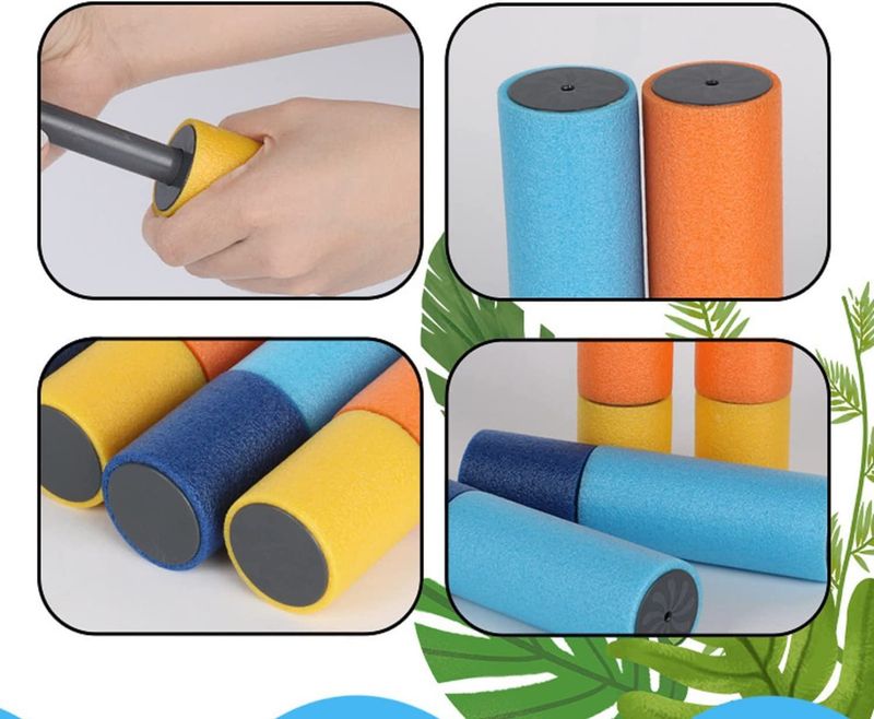 Wasserpistole aus Schaumstoff zum Ziehen und Sprühen – EVA-sichere Wasserpistole für Kinder zum Spielen am Strand, im Pool und im Freien (21,5 cm/33 cm/38 cm)_voghion.com