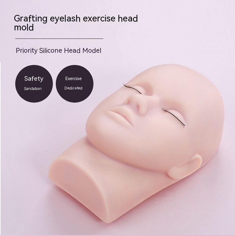 Grading Planung Wimpern, um ein gefälschtes menschliches Kopfmodell für Anfänger in Wimpern Schönheit Ausbildung und Make-up zu erstellen_voghion.com