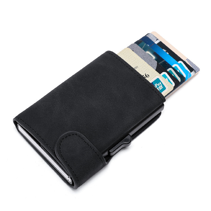 Brand High Quality Aluminum Alloy Card Case Wallet, Credit Card Bag Side Push_voghion.com
