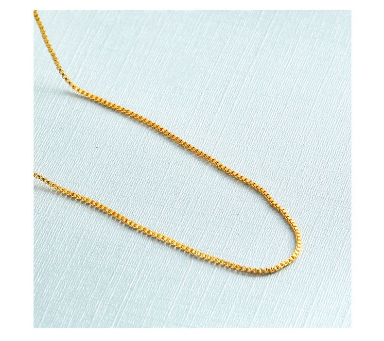 Sand gold necklace jewelry women that won't fade for long time, with sense of luxury and a niche collarbone chain. Yiwu_voghion.com