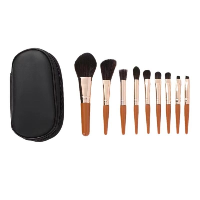 Mini-Make-up-Pinsel, 9-teilig, für Anfänger, tragbares Reiseset, komplettes Set mit weichen Borsten-Punktpinseln_voghion.com