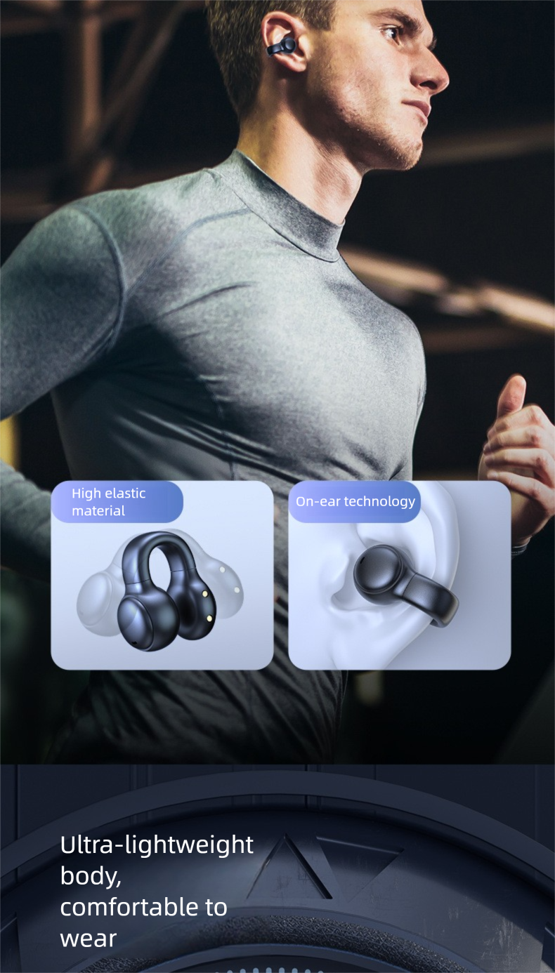 Ear Clip Bluetooth Non-In-Ear Sports Mini Wireless Earphones Private Model Huaqiangbei_voghion.com