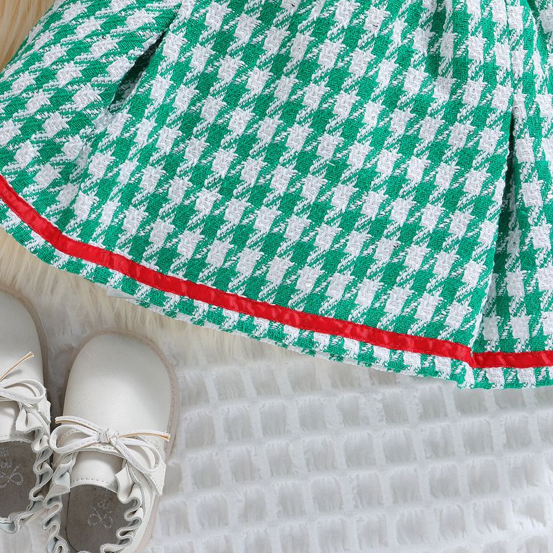 Παιδικά ρούχα SAMGAMIBAYNS για κορίτσια, φθινοπωρινό και χειμωνιάτικο σετ, μικρό, αρωματικό, καρό μπουφάν με μακριά μανίκια_voghion.com