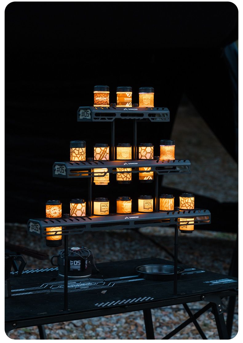 19-LED Rechargeable Camping Lantern - 360° Adjustable Light, 10000mAh Power Bank, IPX5 Waterproof, Compact 8x8x8cm (Multiple Colors)_voghion.com