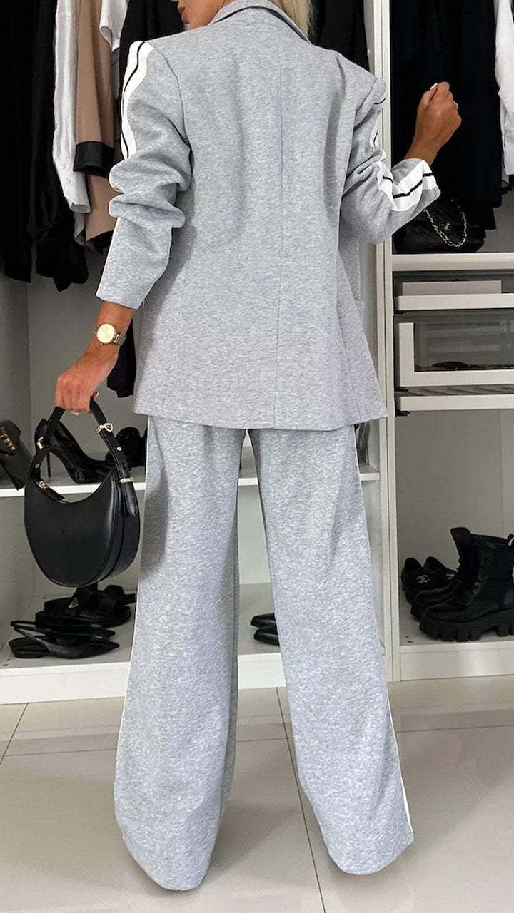 Dameskleding 2024 Independent Station Nieuwe Stijl_Herfst En Winter Dames Lange Mouw Revers Casual Pak Set_voghion.com