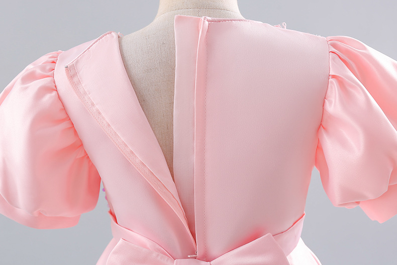 Robe princesse à fleurs pour filles d'un an, spectacle de Piano d'été_voghion.com