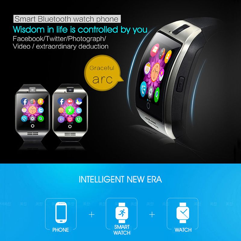 Q18 akıllı saat SIM Kartlı Bluetooth Çağrı Bağlantılı Kadın Kol Saati Erkekler Spor Pedometre Saat Smartwatch Whatsapp_voghion.com