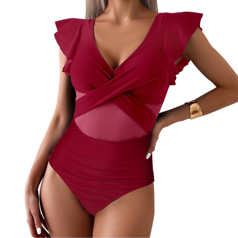Îmbrăcăminte pentru femei Costum de baie Bikini Femei Uscare rapidă Sport Costum de baie dintr-o bucată_voghion.com