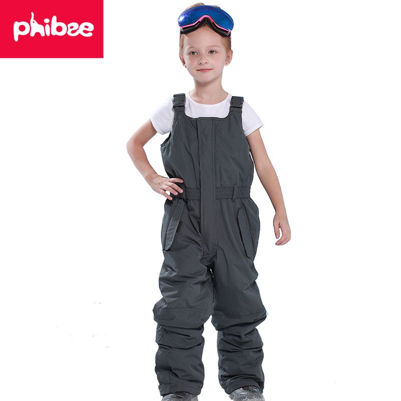001 Pantaloni da sci softshell con pettorina PHIBEE Baby Elephant per e-commerce transfrontaliero, abbigliamento per bambini originale per il commercio estero all'aperto_voghion.com