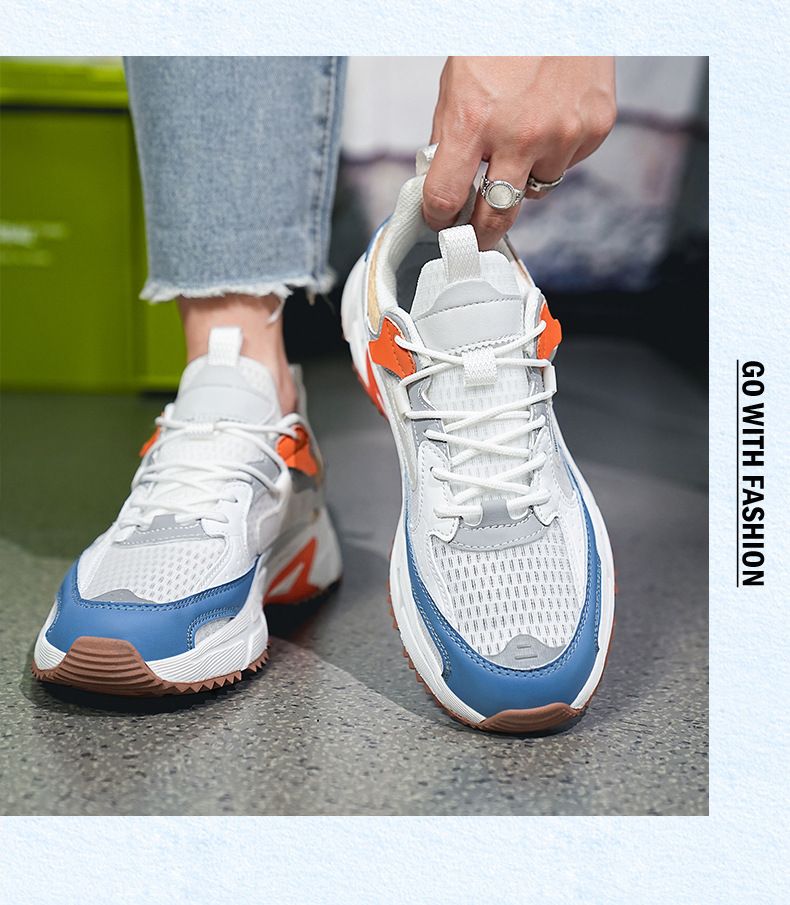 Men's ice silk mesh breathable sneakers Men's running shoes Student teen Daddy shoes_voghion.com