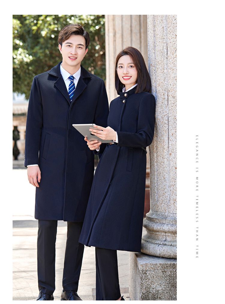 "Professional Wool Blend Coat For Bank & Hotel Staff – Unisex Office Workwear" Business Formal_voghion.com