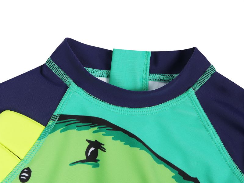 Costume da bagno intero per bambini con motivo a cartoni animati per mamma e bambini, con protezione solare e asciugatura rapida, costume da bagno intero a forma di dinosauro e sorgente termale._voghion.com