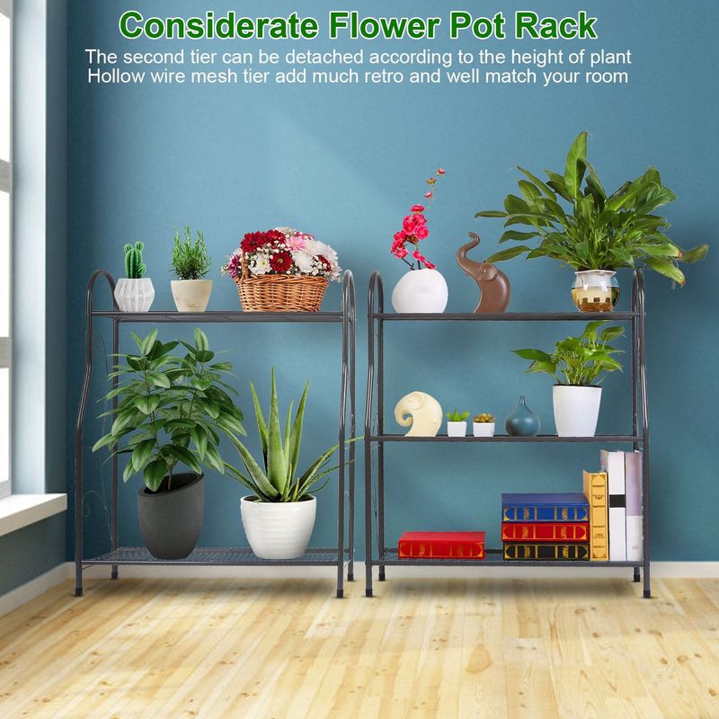 3 Tier Plant Stand Shelf Flower Pot Holder Display Rack 88LBS Utility Storage Organizer_voghion.com