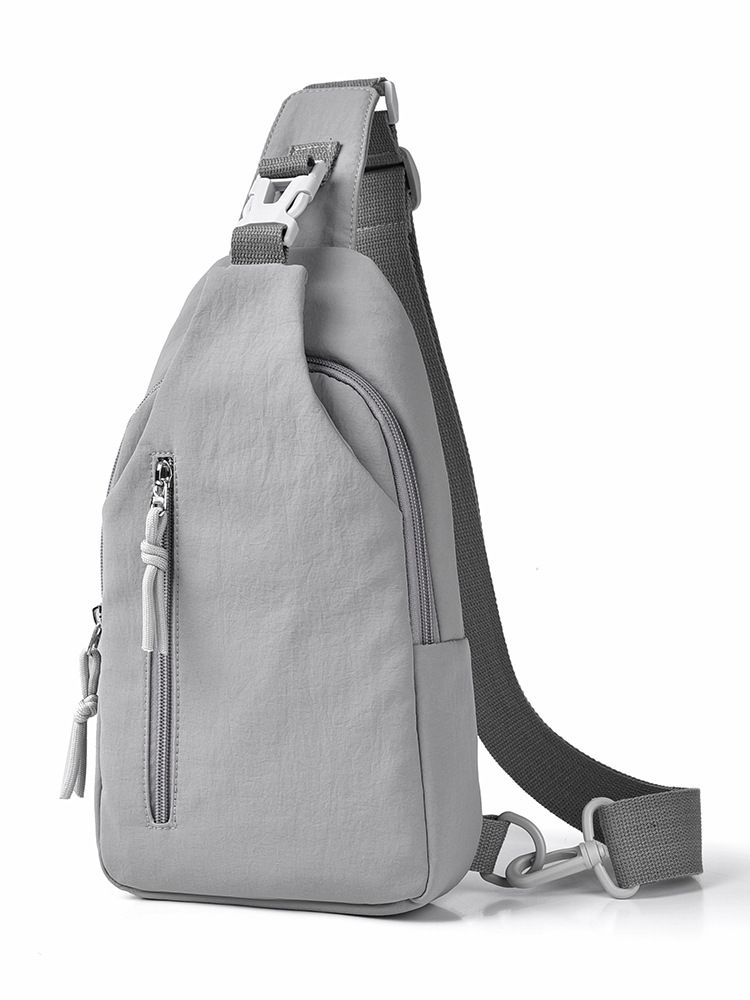 Nuovo zaino compatto frontale da uomo e da donna in nylon casual da viaggio all'aperto con tracolla_voghion.com