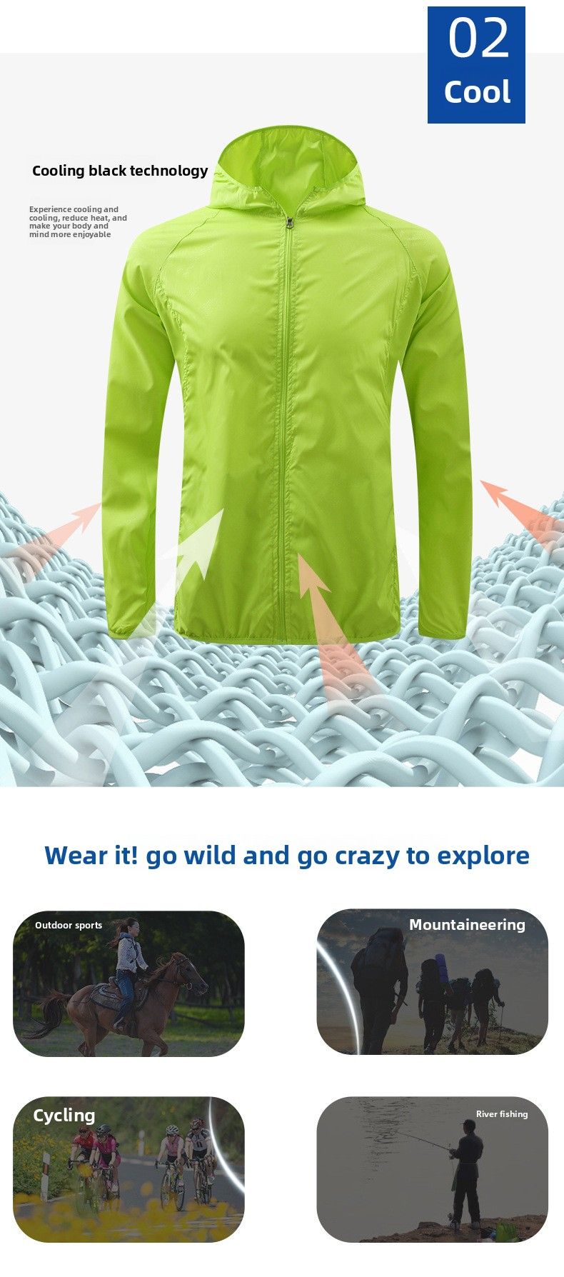 Giacca da ciclismo estiva sottile e traspirante per adulti, con protezione solare, per escursioni in strada, all'aperto, 2022_voghion.com