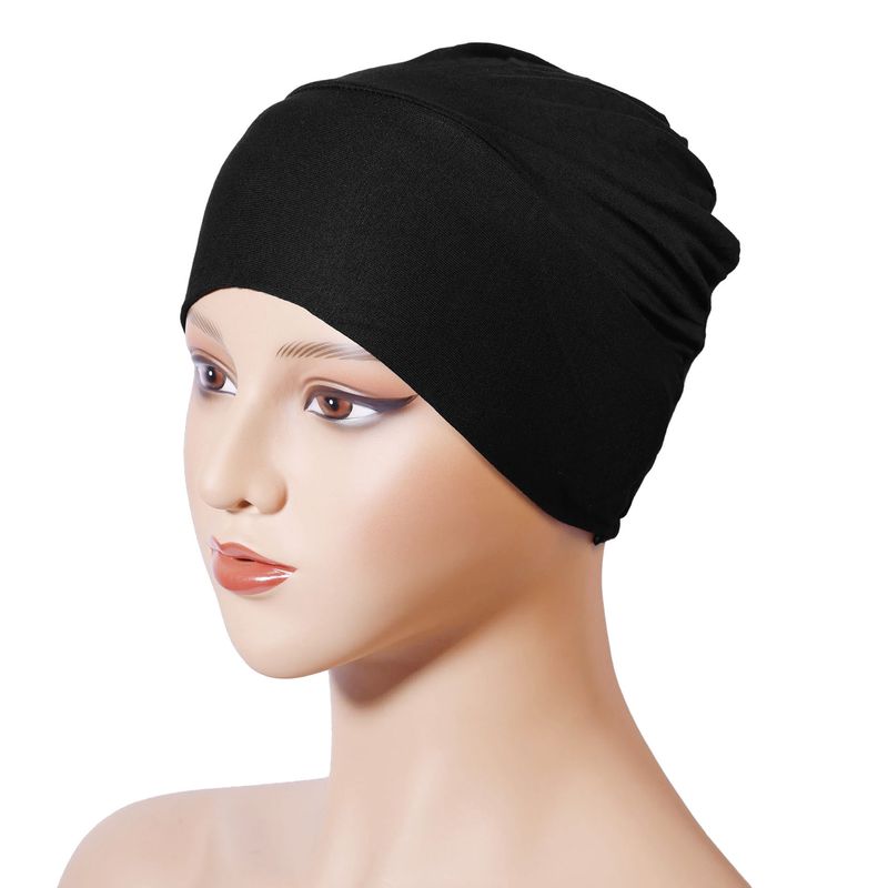 Women's headscarf hat, mercerized cotton bottoming hat, pullover hat, can hide hair, elastic hat, high elasticity_voghion.com