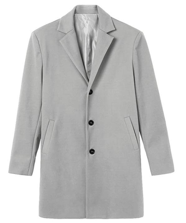 Men's Wool Blend Overcoat - Stylish Long Coat For Autumn & Winter, Thickened Warm Jacket With Multiple Pockets (Green/Black/Grey/Camel, Sizes M-3XL)_voghion.com