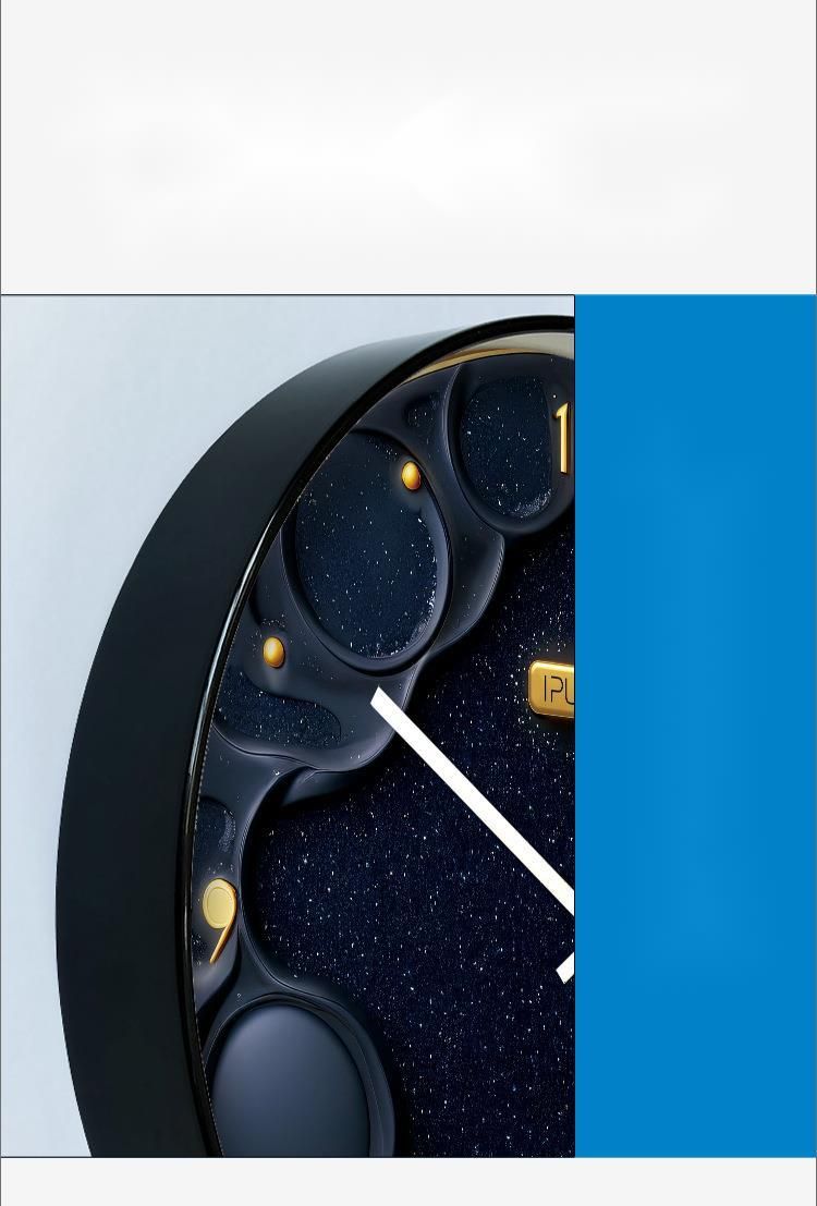 Yipula 7278 Horloge murale à quartz ronde de luxe, style nordique, simple et créative, idéale pour un salon_voghion.com