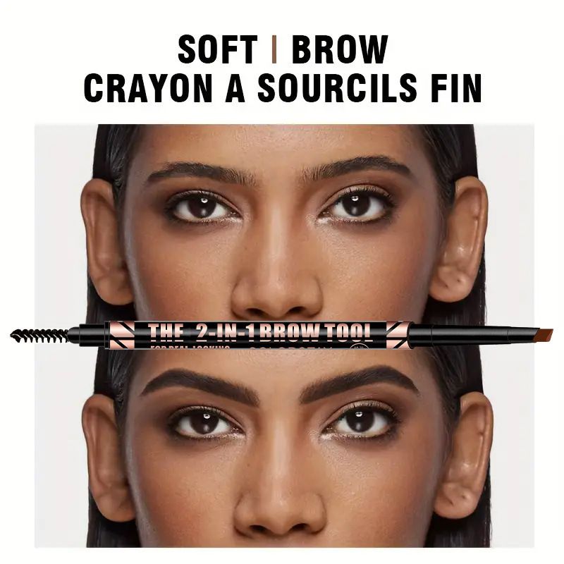Eyebrow Enhancers QICIY Double Headed Eyebrow Pencil, Waterproof, Thick, Three Dimensional Shaping, Eyebrow Pencil_voghion.com