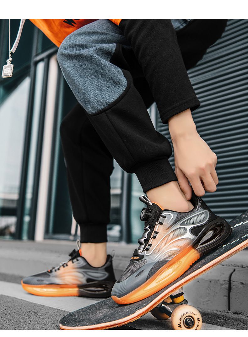 Herren Sommer rotierenden Knopf Mesh weiß Casual Sport Herren atmungsaktiv Frühjahr neue weiche Sohlen Laufschuhe_voghion.com