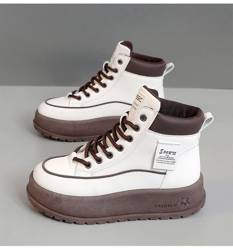 KT2806 new 2024 autumn winter warm high top women's with cotton shoes thick sole and plush to increase height for_voghion.com