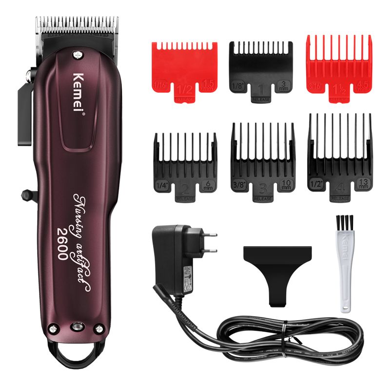 Tagliacapelli elettrico professionale per uomo, tagliacapelli regolabile, rasoio senza fili, ricaricabile, per tagliare i capelli, hine KM2600_voghion.com