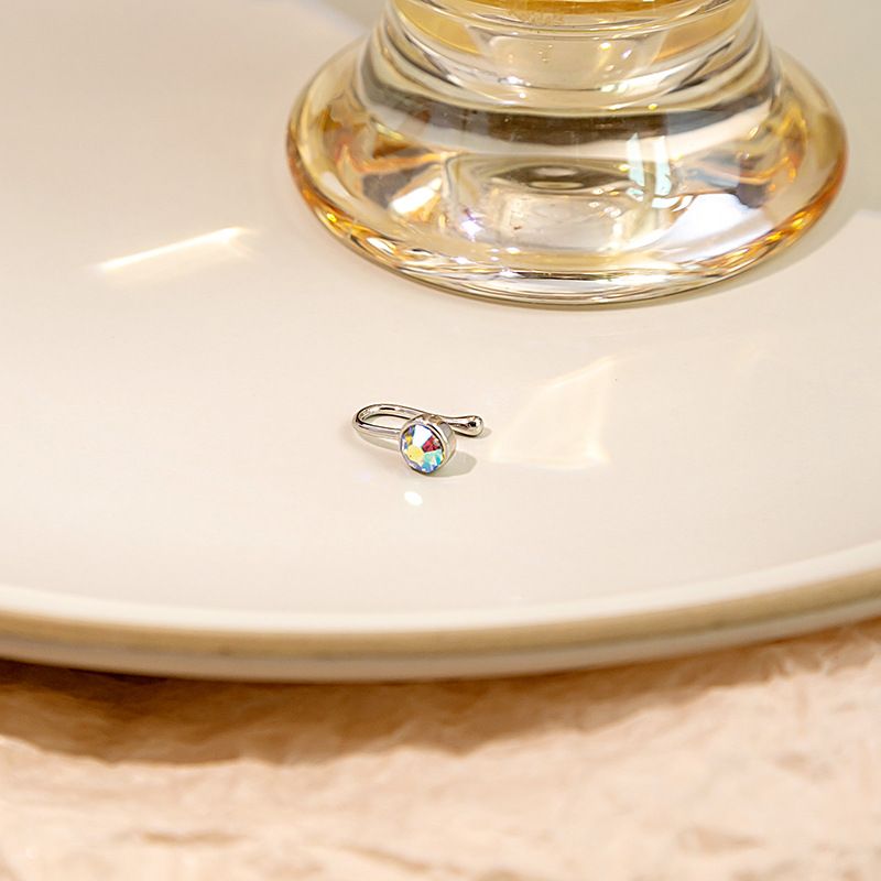Europese en Amerikaanse niet-geperforeerde U-vormige neusklem Retro coole stijl Strikdecoratie Maan Achtpuntige ster Ingelegde diamant neusdecoratie_voghion.com