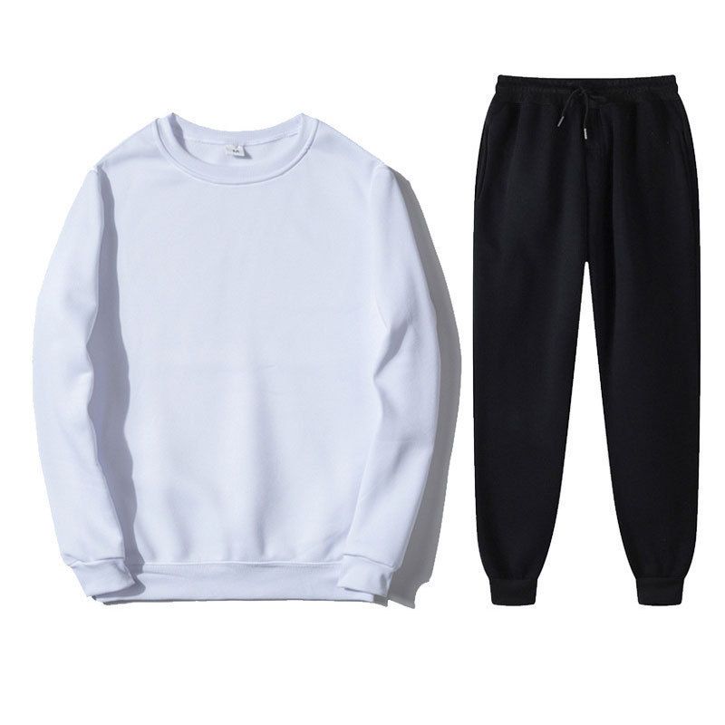 Conjunto de sudadera con capucha informal unisex: sudadera cómoda y elegante con pantalones deportivos a juego (varios colores y tallas, con opción de logotipo personalizado)_voghion.com
