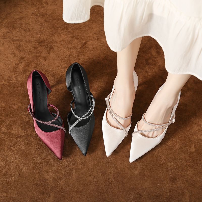 Elegante lila High Heels für Damen im Frühling und Sommer mit Strasssteinen, seitlichem Ausschnitt, spitzer Zehenpartie und High-End-Feeling_voghion.com