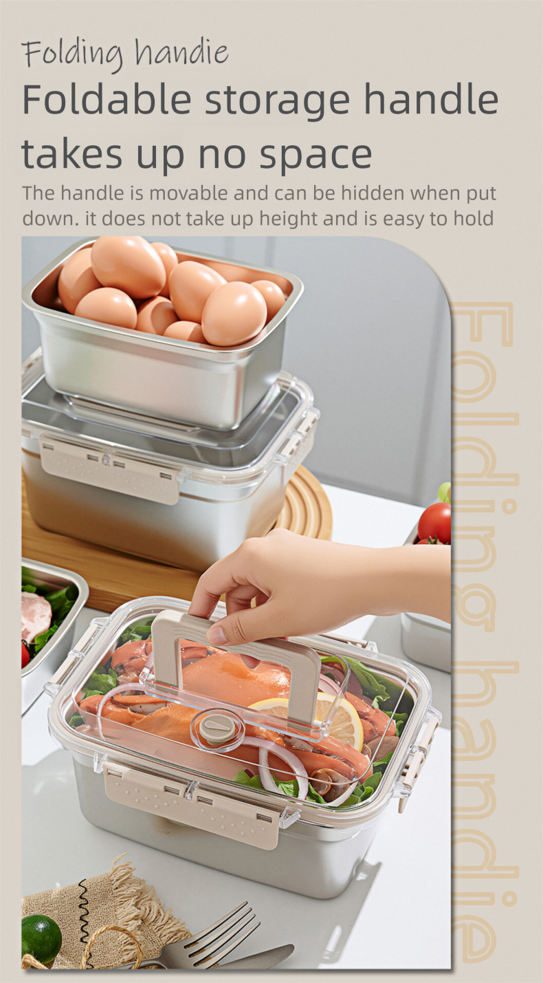 Contenitore per il pranzo portatile da esterno, sigillato, in acciaio inossidabile per alimenti 316, con coperchio, per conservare la freschezza e conservare il congelamento._voghion.com