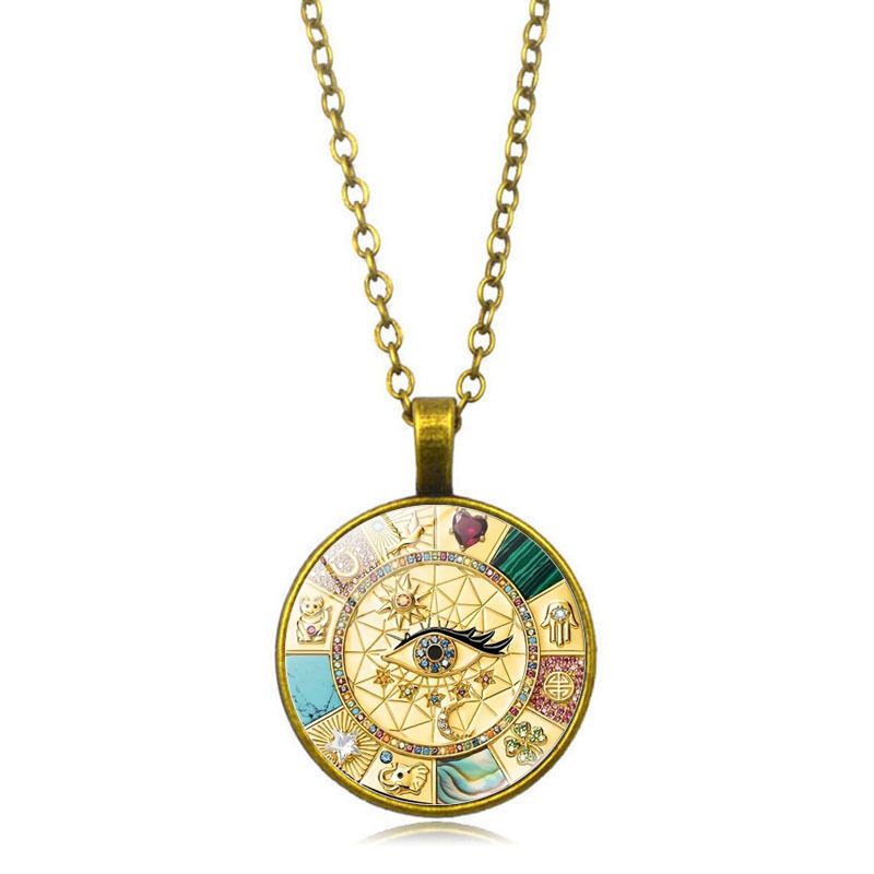 Amuleto magico simbolo fortunato collana con ciondolo malocchio collana da donna gioielli catena maglione_voghion.com