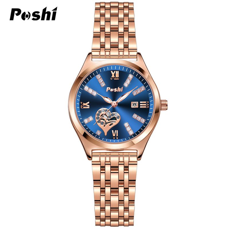 POSHI Hot-Selling Watch For Students, Waterproof, Luminous, Calendar, Diamond-Studded, Roman Numerals, Women's Watch,_voghion.com