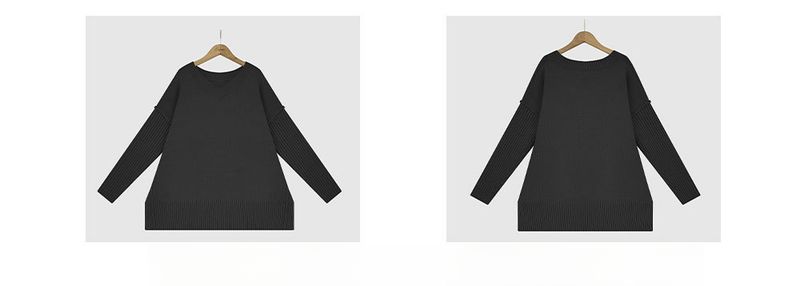Giacca maglione da donna con risvolto e taglie forti_voghion.com