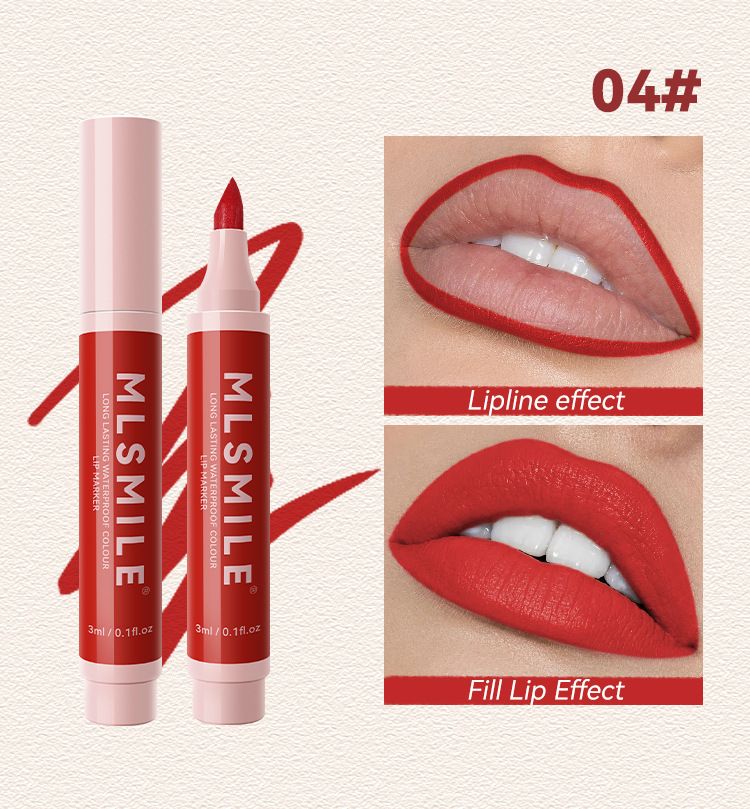 MLSMILE Non Stick Cup Lip Dye Pen Matte Easy To Color Marker Lipstick Lip Glaze Lip Liner_voghion.com