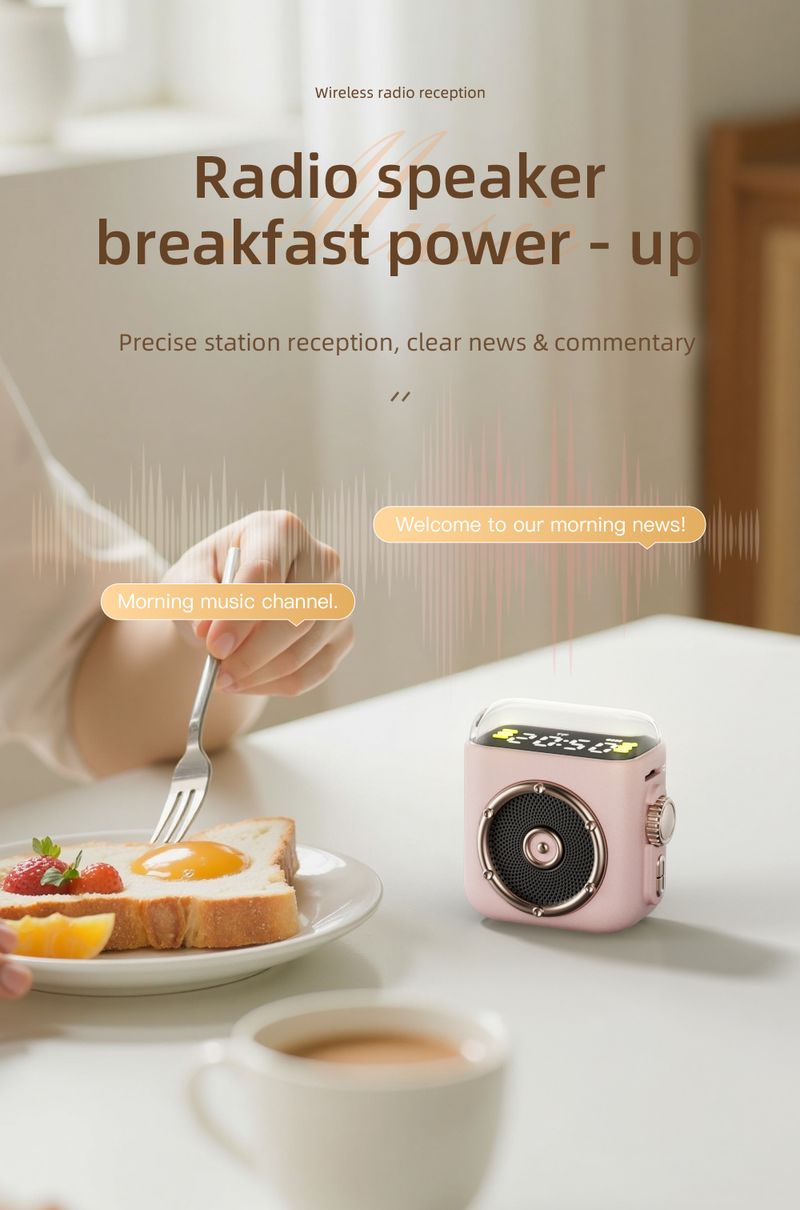 Mini Magnetic Backcip Bluetooth Speaker Time Display HiFi Sound Box Wireless Night Light MP3 Music Player Handsfree_voghion.com