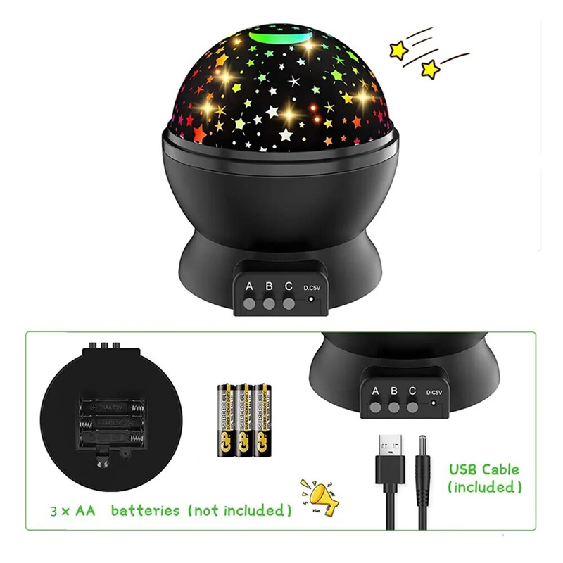 Sternenprojektor, Nachtlicht, rotierender Himmel, Mond, Galaxie, Lampen, Zuhause, Schlafzimmer, Dekoration, Sternenlicht, Weihnachtsbeleuchtung für_voghion.com