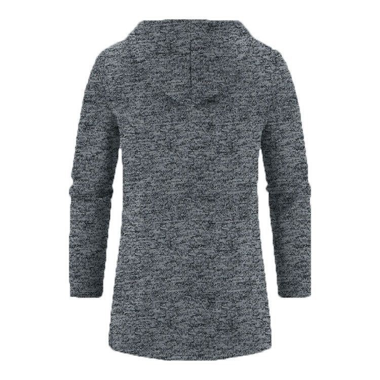 Giacca da uomo con cappuccio, taglia media e lunga, sottile, larga, in felpa, sottile, cardigan lavorato a maglia_voghion.com