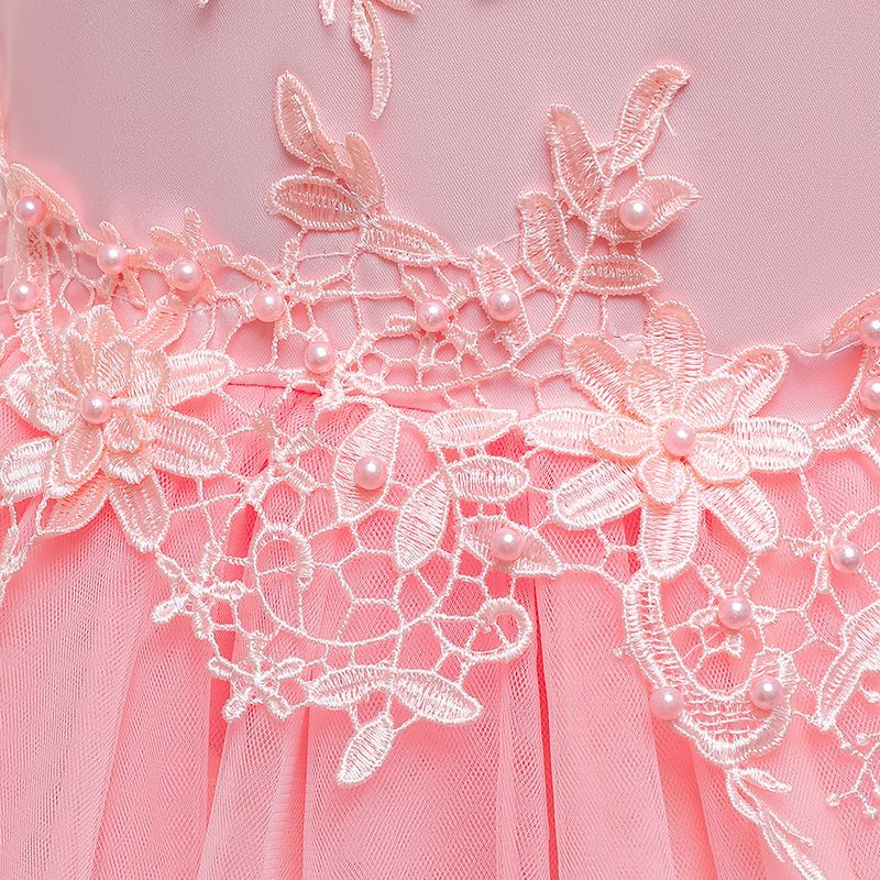 Prinses Lente/Zomer Bruiloft Kinderen Witte Bloemenmeisje Gastheer Piano Optreden Jurk Nieuw_voghion.com