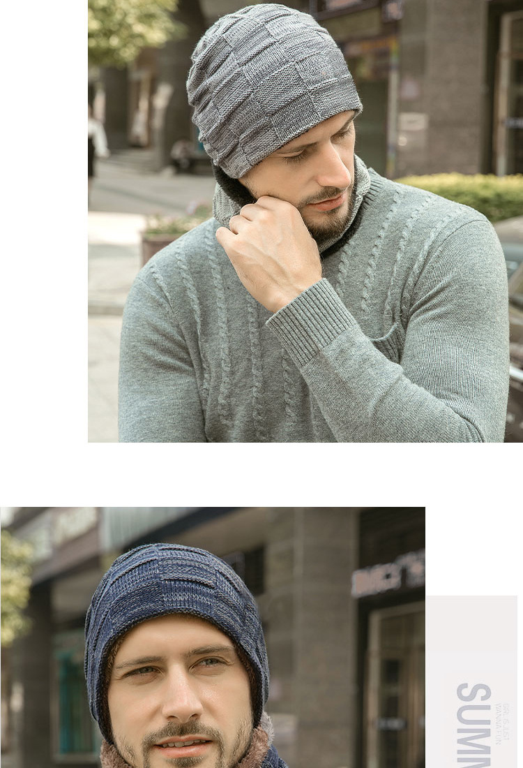Fashionable And Versatile Pullover Hat Scarf Set With Thick Woolen Yarn European And American Autumn East Knitted Hat_voghion.com
