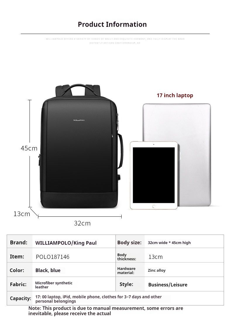 Minimally designed backpack for men, computer backpack, business outdoor travel, multi-functional backpack, USB backpack_voghion.com