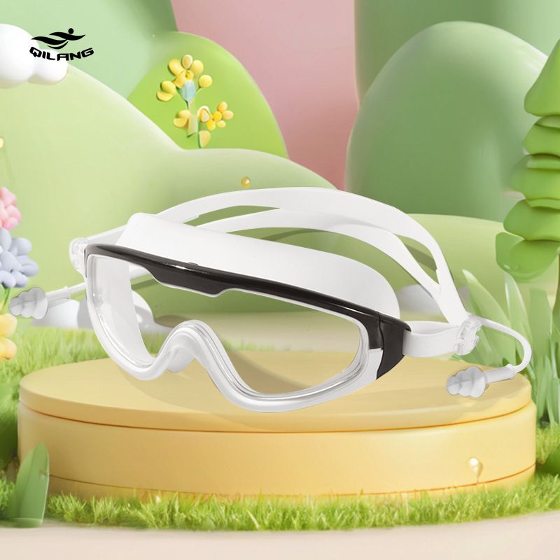Children's HD Large Frame Waterproof Anti-Fog Transparent Comfortable Non-Tightening Boys And Girls Youth Swim Goggles_voghion.com