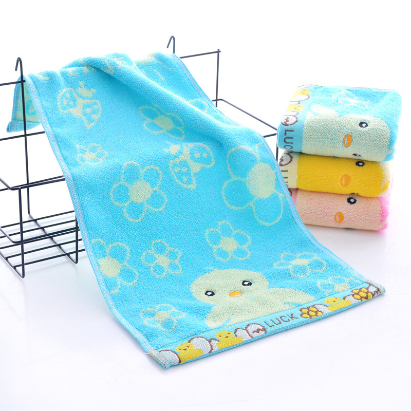 Toalha infantil, algodão puro, toalha pequena macia e absorvente, toalha infantil fofa de desenho animado, rosto de bebê infantil_voghion.com