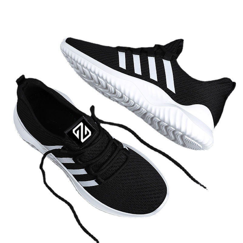 Frühling Atmungsaktive Sport Laufschuhe Weiße Sneakers Modetrend Casual Herrenschuhe_voghion.com