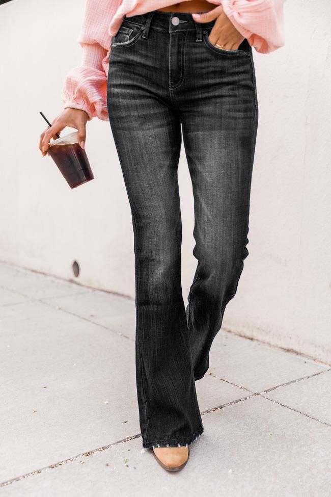 Pantaloni svasati elastici a vita alta da donna_voghion.com